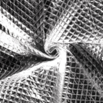Tissu matelassé losange irisé argent