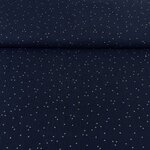 Tissu double gaze pois or bleu marine (1)