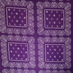 Tissu coton violet bandana