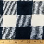 Tissu polaire TEDDY écru et bleu marine à carreaux. (1)