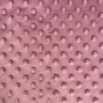 Tissu minky tout doux à pois vieux rose