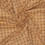 Tissu fibre mood coton beige motif violet