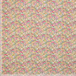 Tissu viscose fleuri rose sur fond jaune