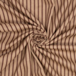 Tissu lin à rayures beige et marron (1)