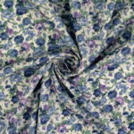 Tissu popeline coton fleuri bleu et mauve (900) (1)