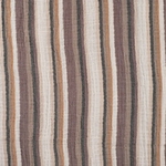 Tissu double gaze rayure marron (900)