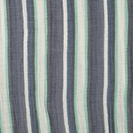 Tissu double gaze rayure bleue (900)