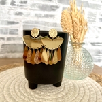 Boucles doreilles pendantes acier inoxydable