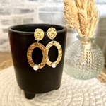 Boucles doreilles acier inoxydable et perle