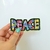 Patch autocollant PEACE fleuri coloré (2)