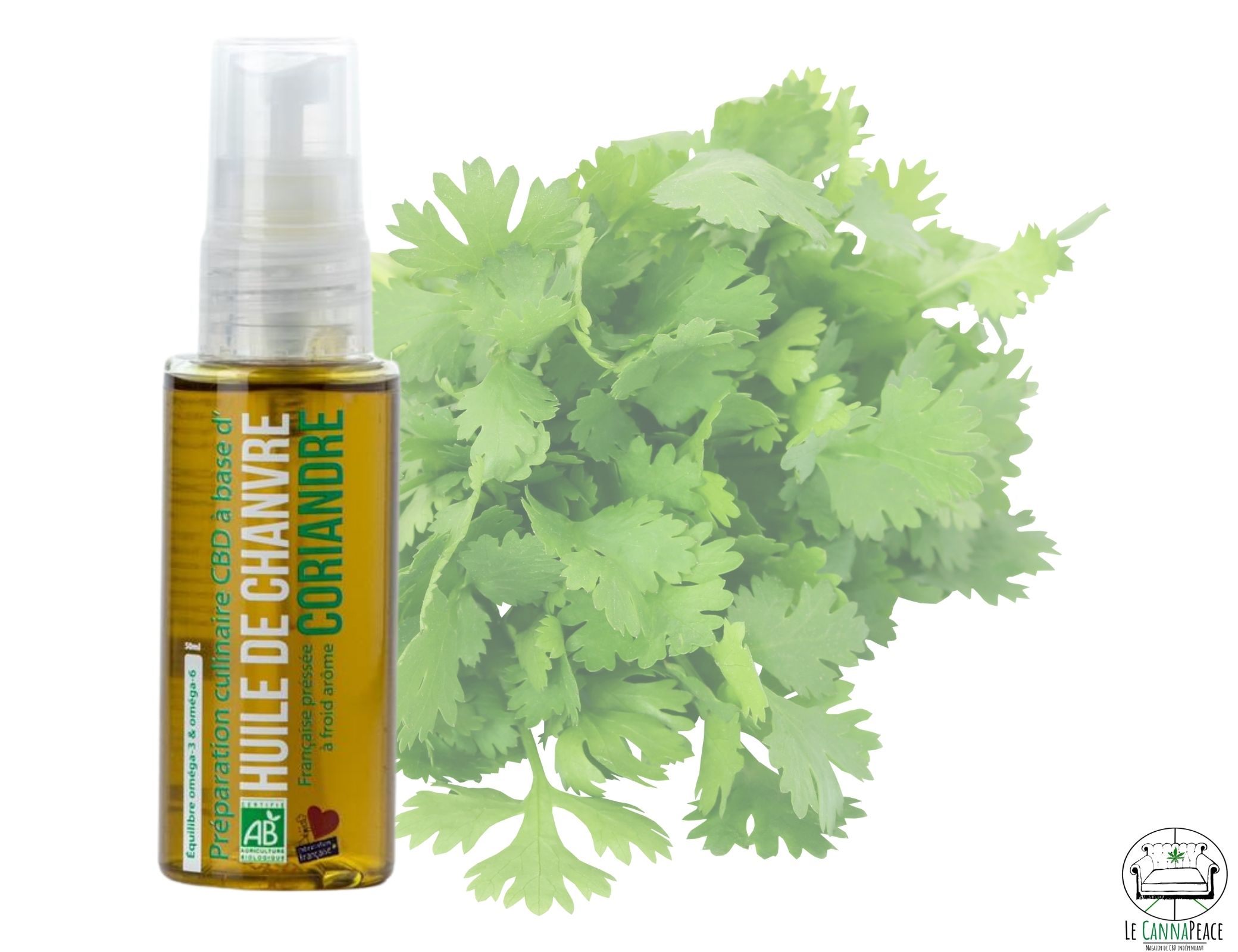 HUILE CULINAIRE CORIANDRE CBD CANNAPEACE