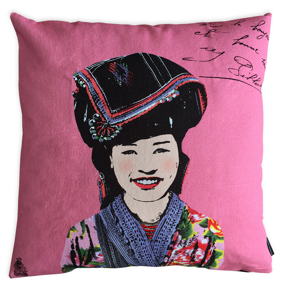 coussin coton et lin