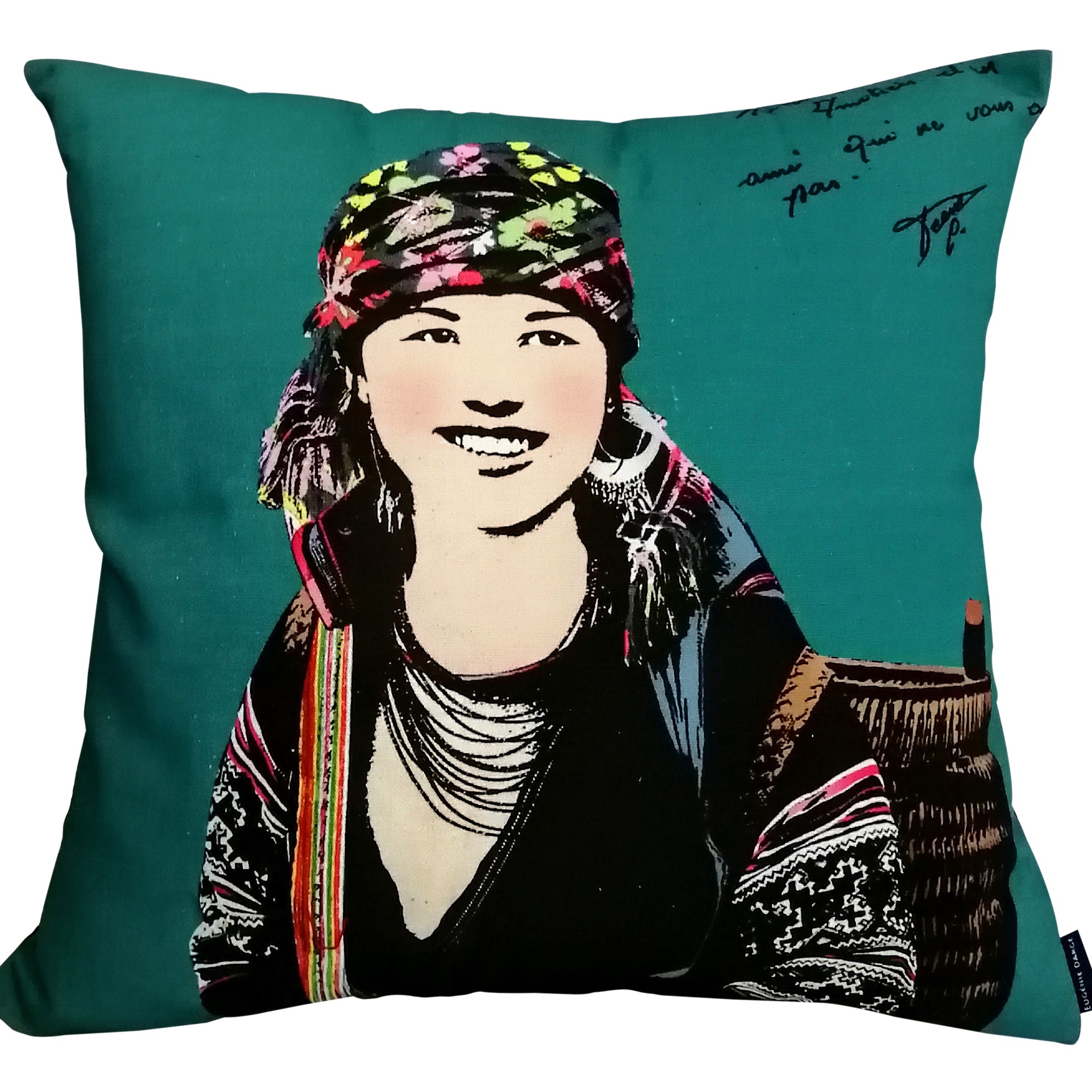 coussin coton et lin