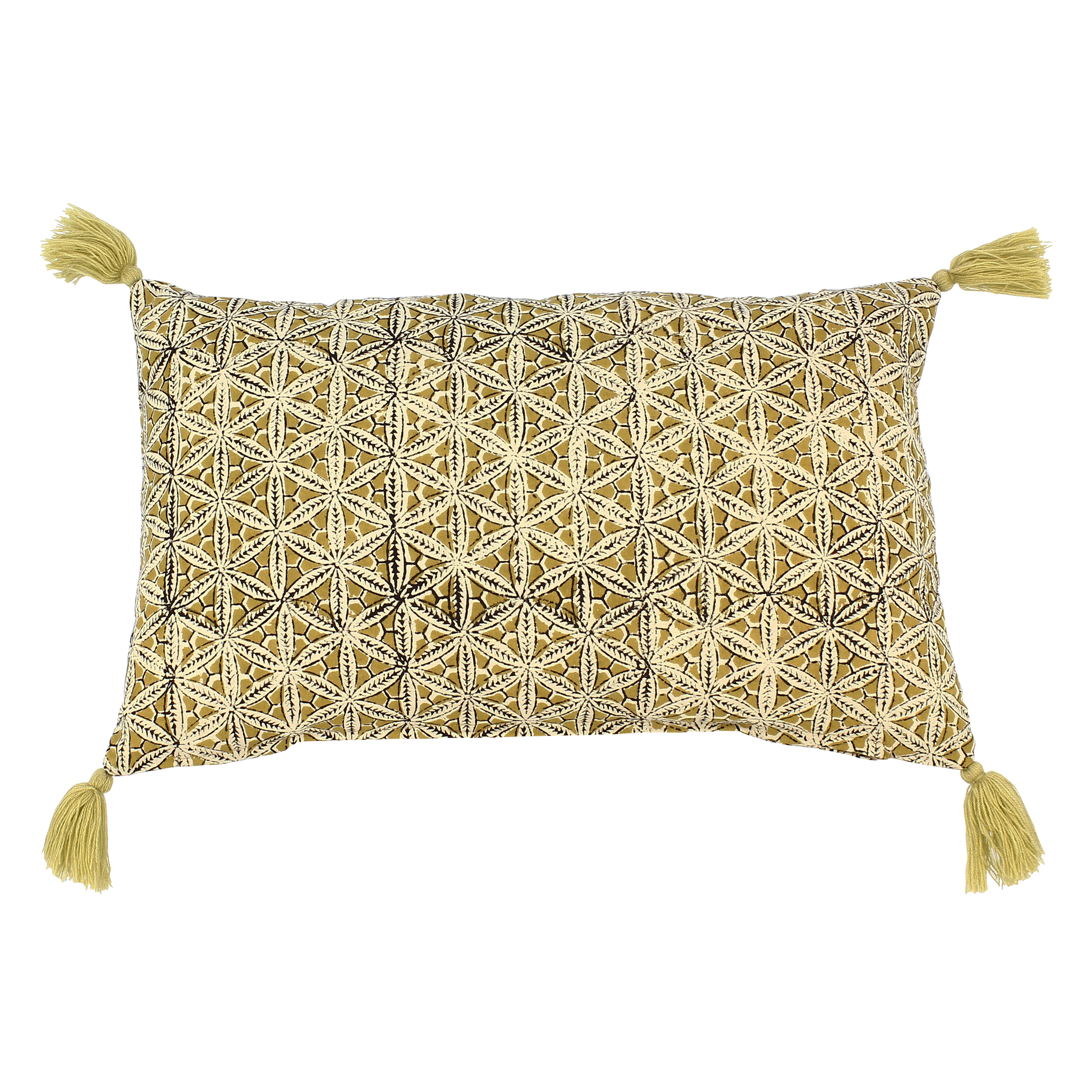 coussin imprimé block print