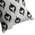 coussin-lin blanc noir