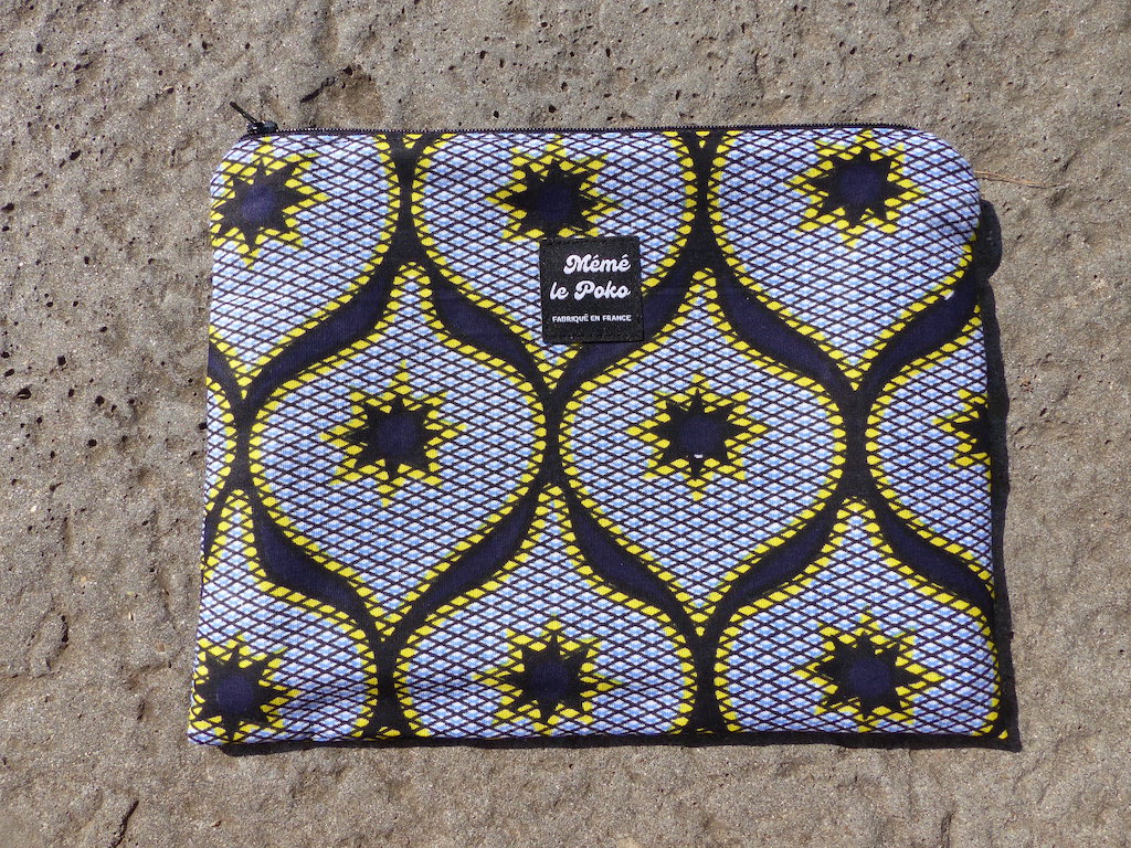 pochette plate18x22 conférence bleu