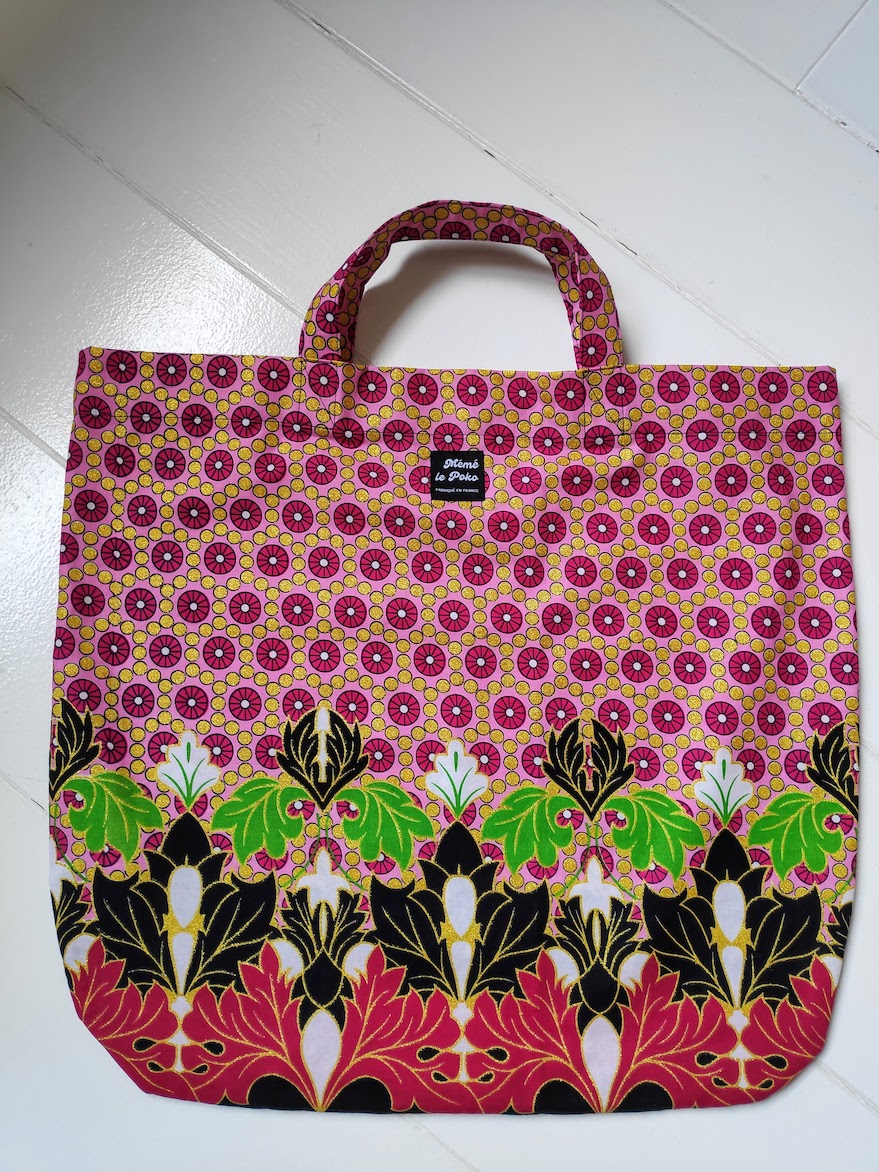 sac julia:rose et noir à paillettes