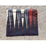 pochette plate 18x22 backgammon bleu et bordeaux