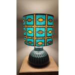 Lampe Dollie_turquoise et jaune