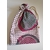 pochon marron rose et vert spirales