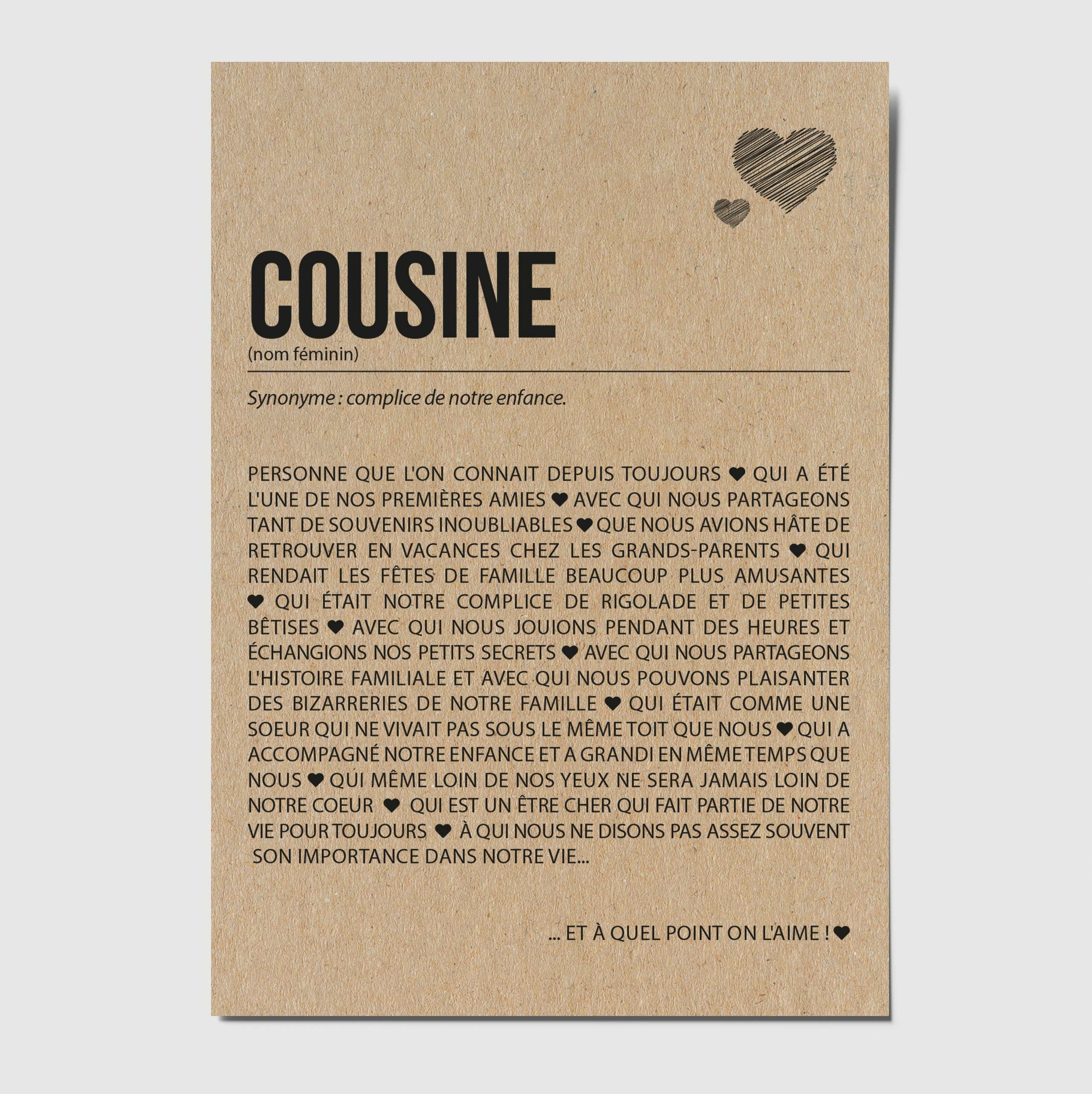 CARTE-COUSINE