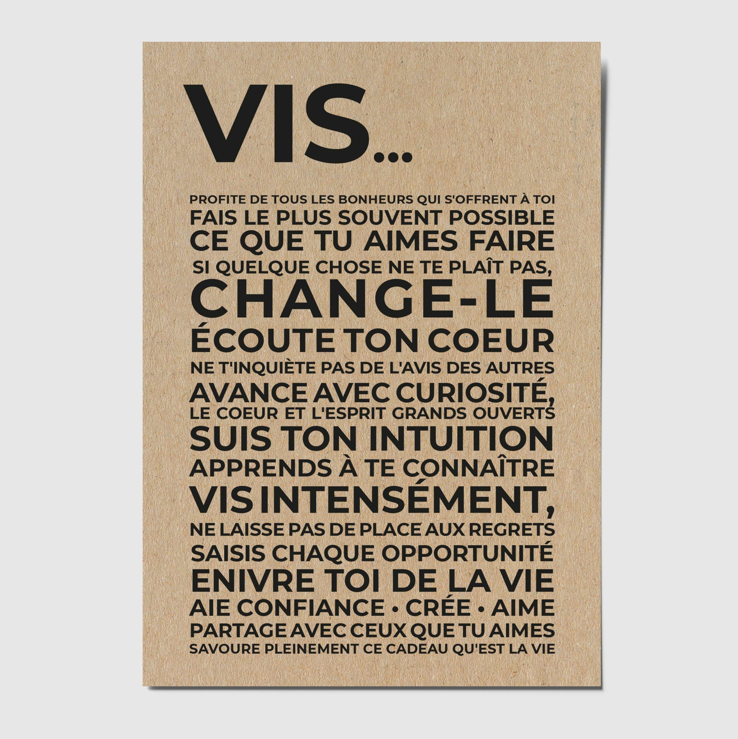 Vis - Carte de motivation inspirante