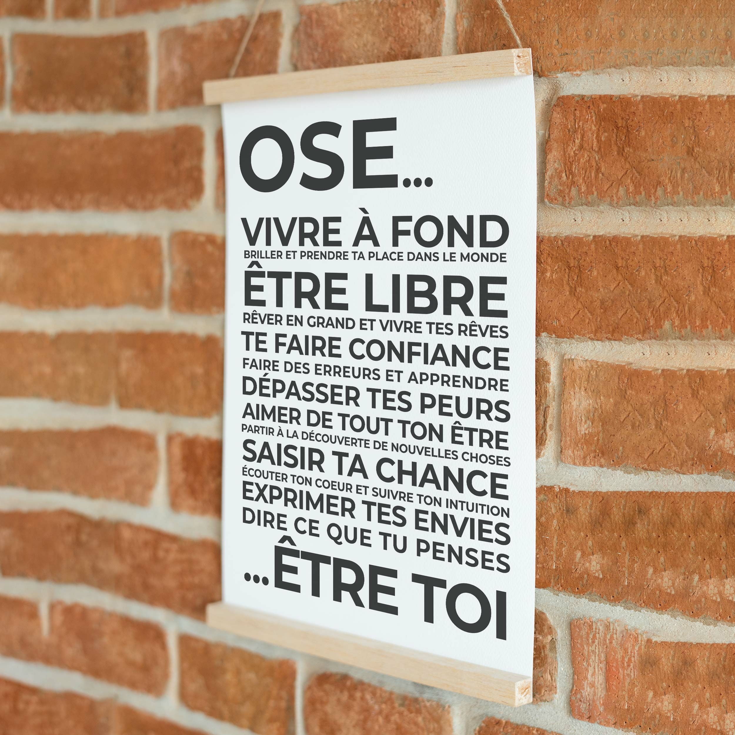 Affiche de motivation Ose - numérique