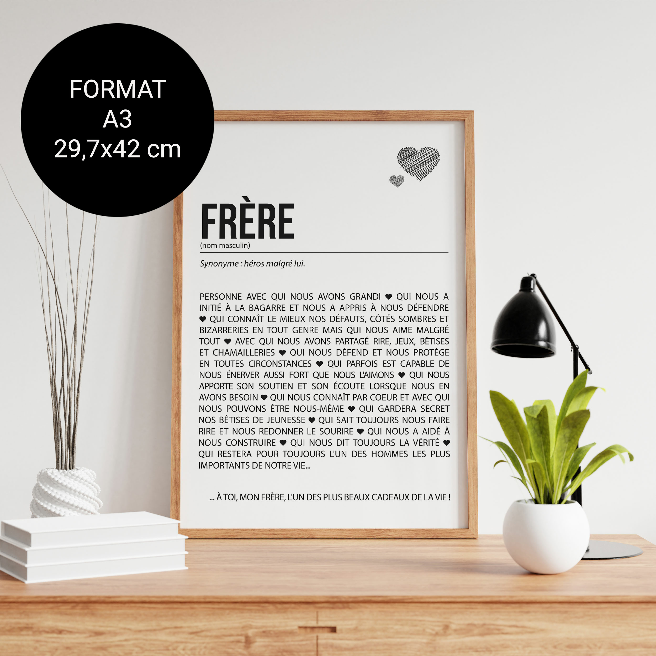 Affiche définition frère numérique - Formats A6, A4, A3, A2 et A1