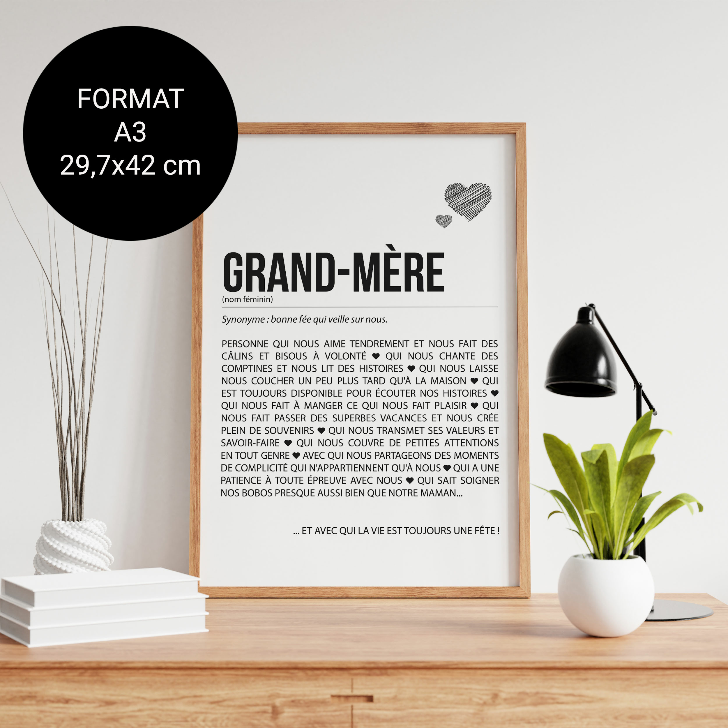 Affiche définition grand-mère numérique - Formats A6, A4, A3, A2 et A1