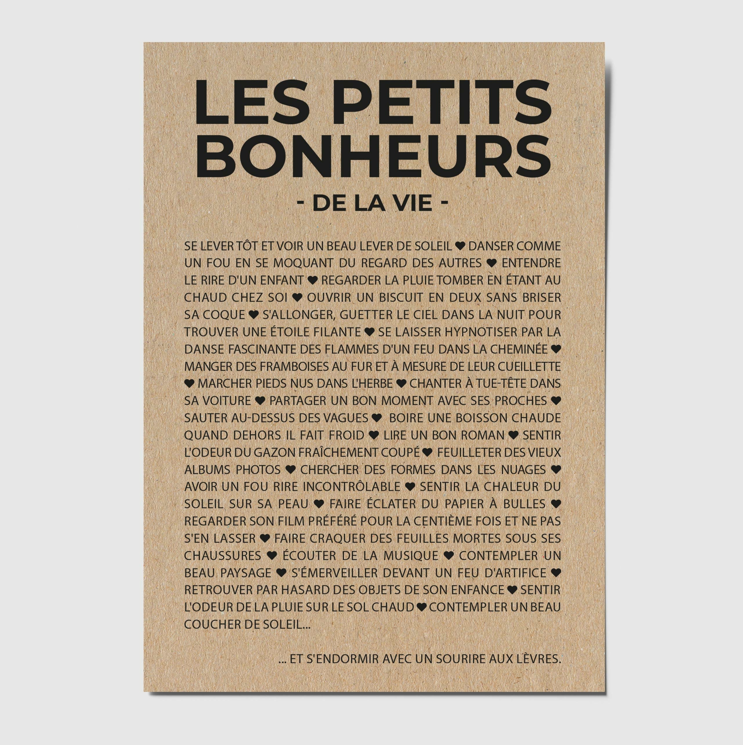 Carte Les petits bonheurs de la vie