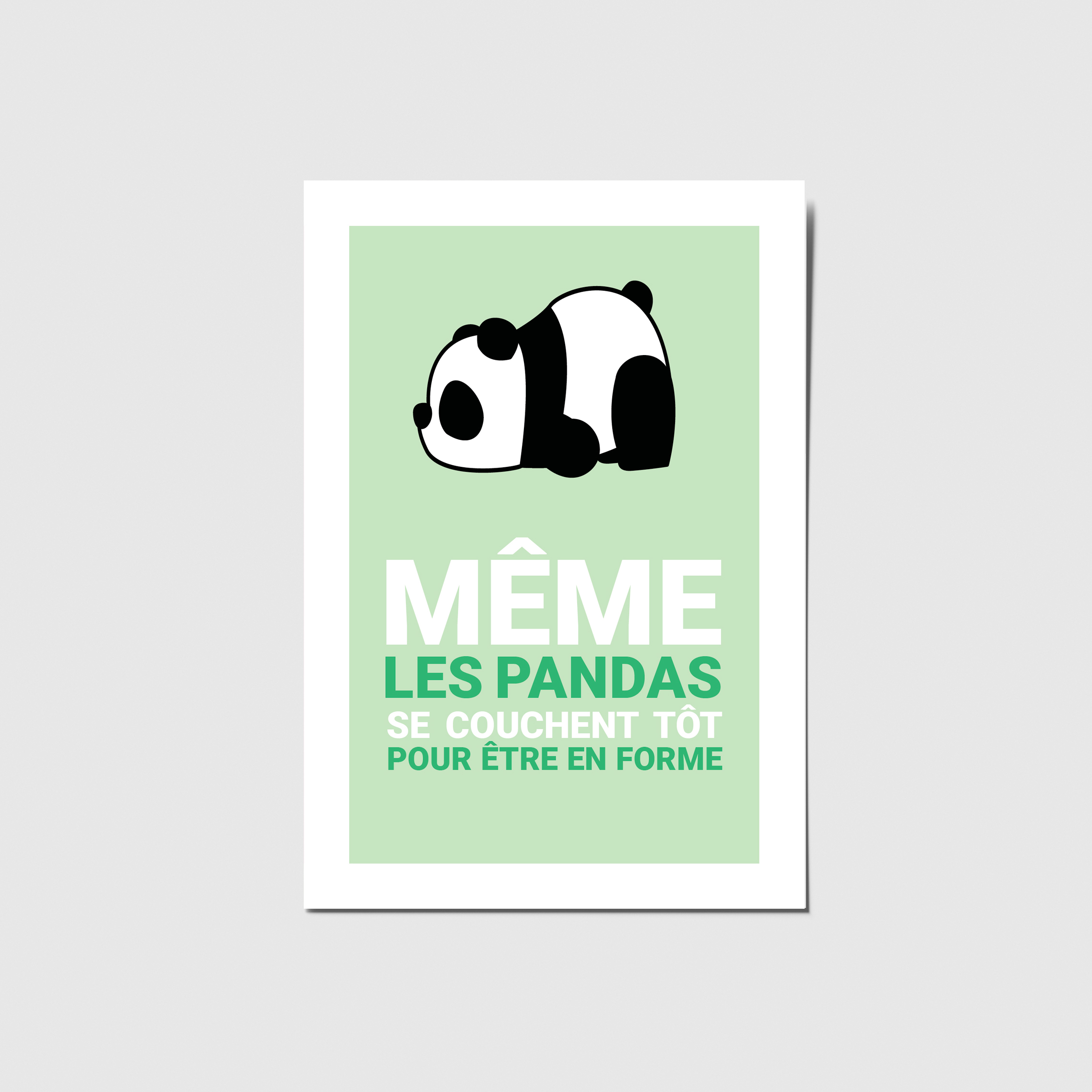 Carte décorative panda pour enfant