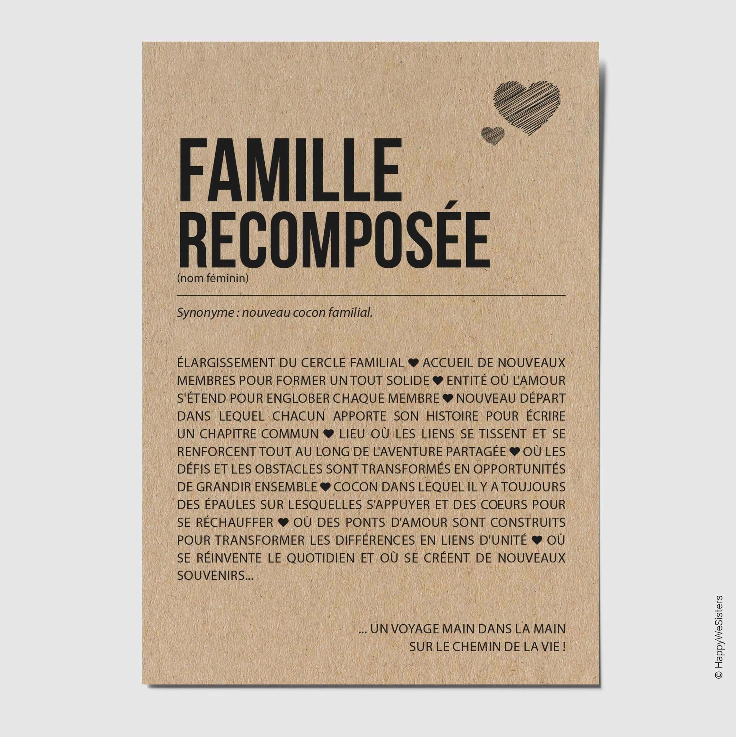 Carte définition famille recomposée