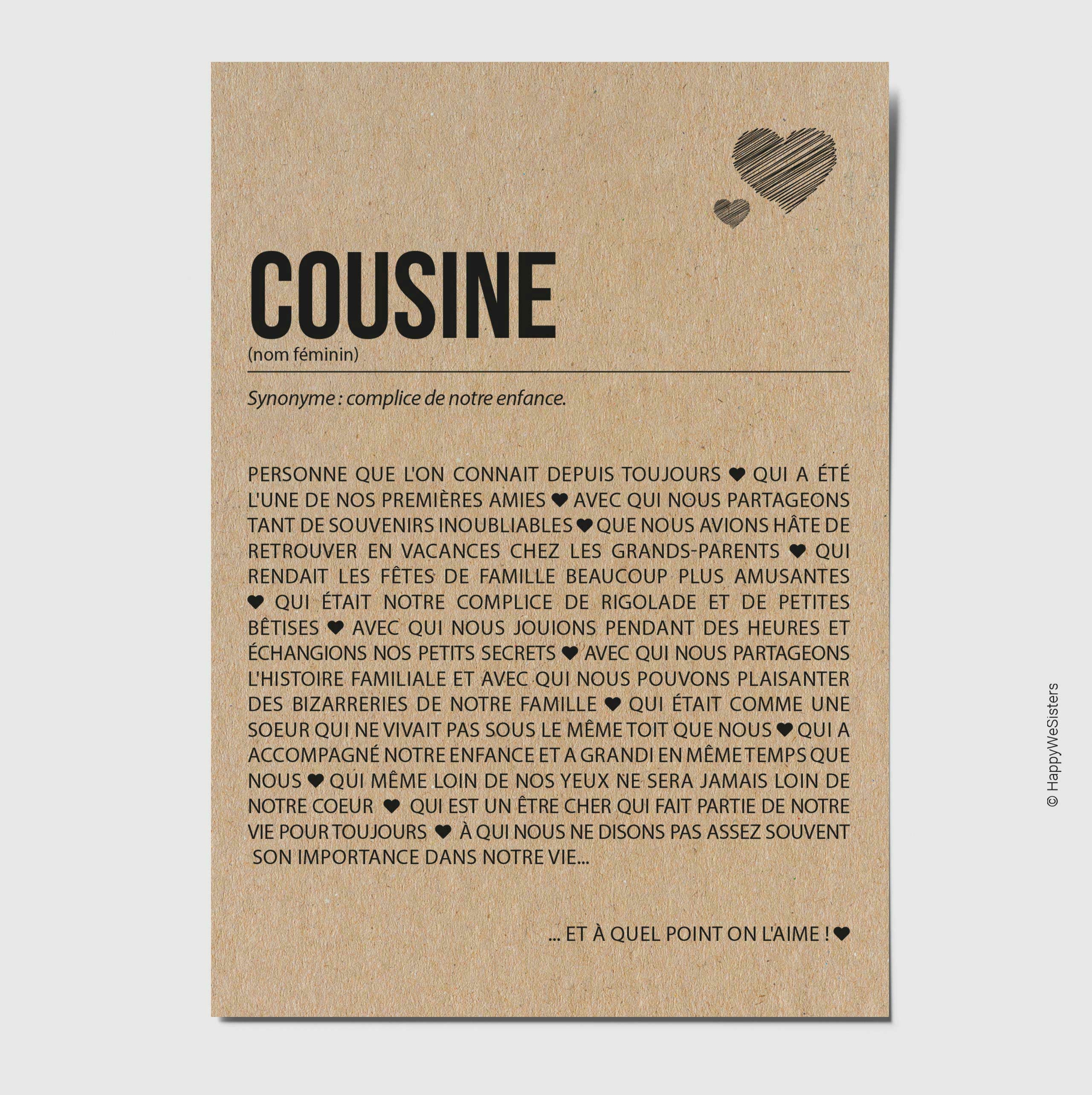 CARTE-COUSINE