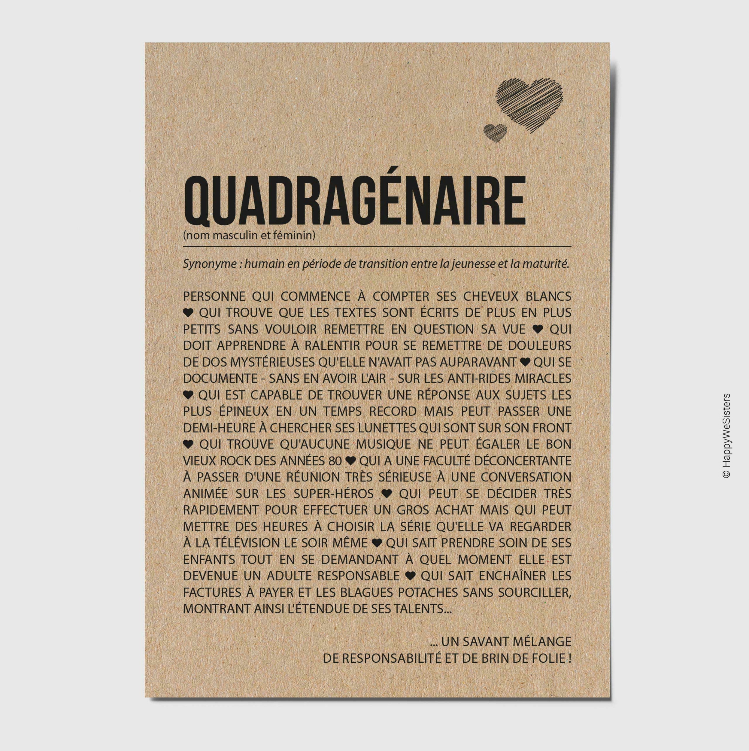 CARTE-QUADRAGENAIRE