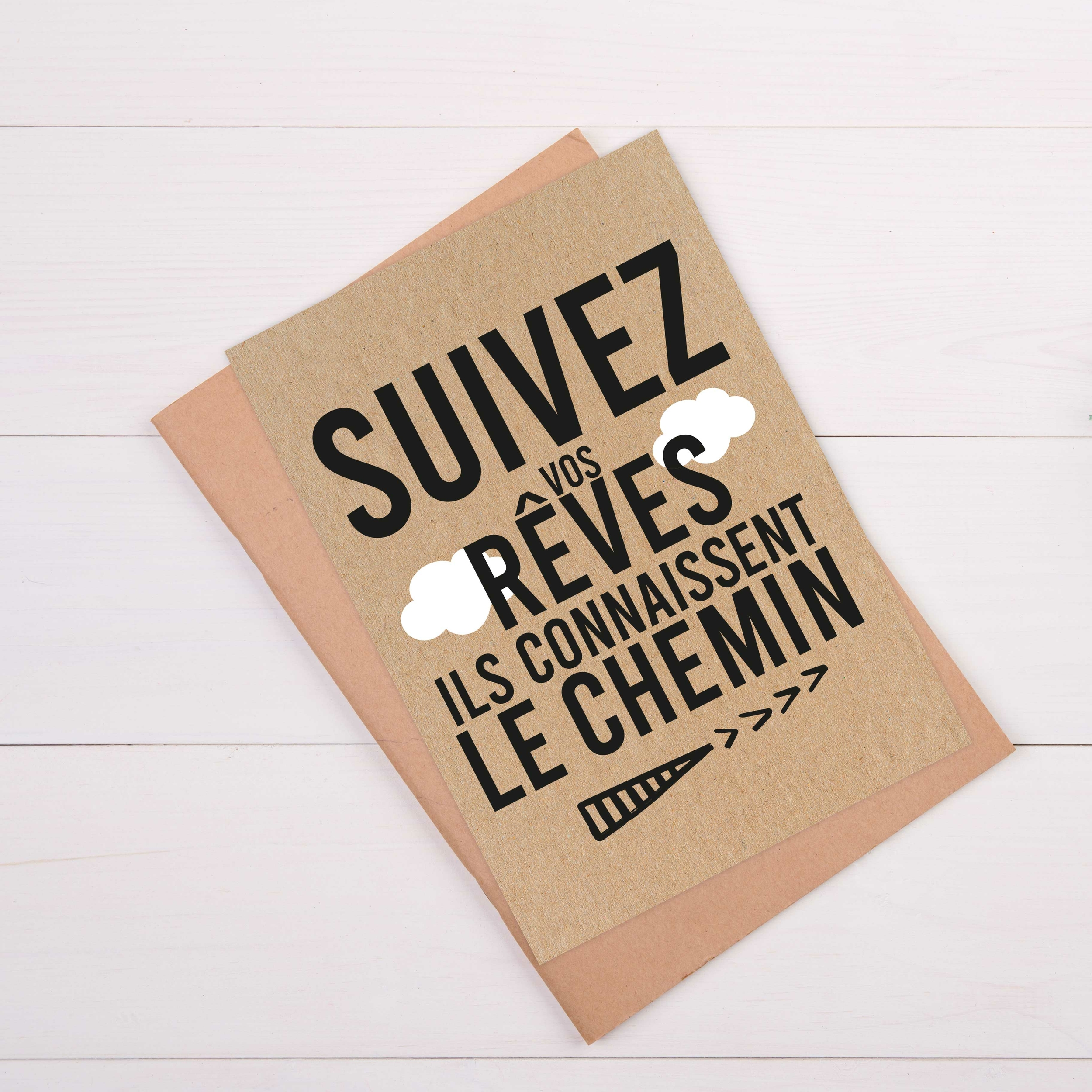 CARTE-SUIVEZ-VOS-REVES-ENVELOPPE-KRAFT