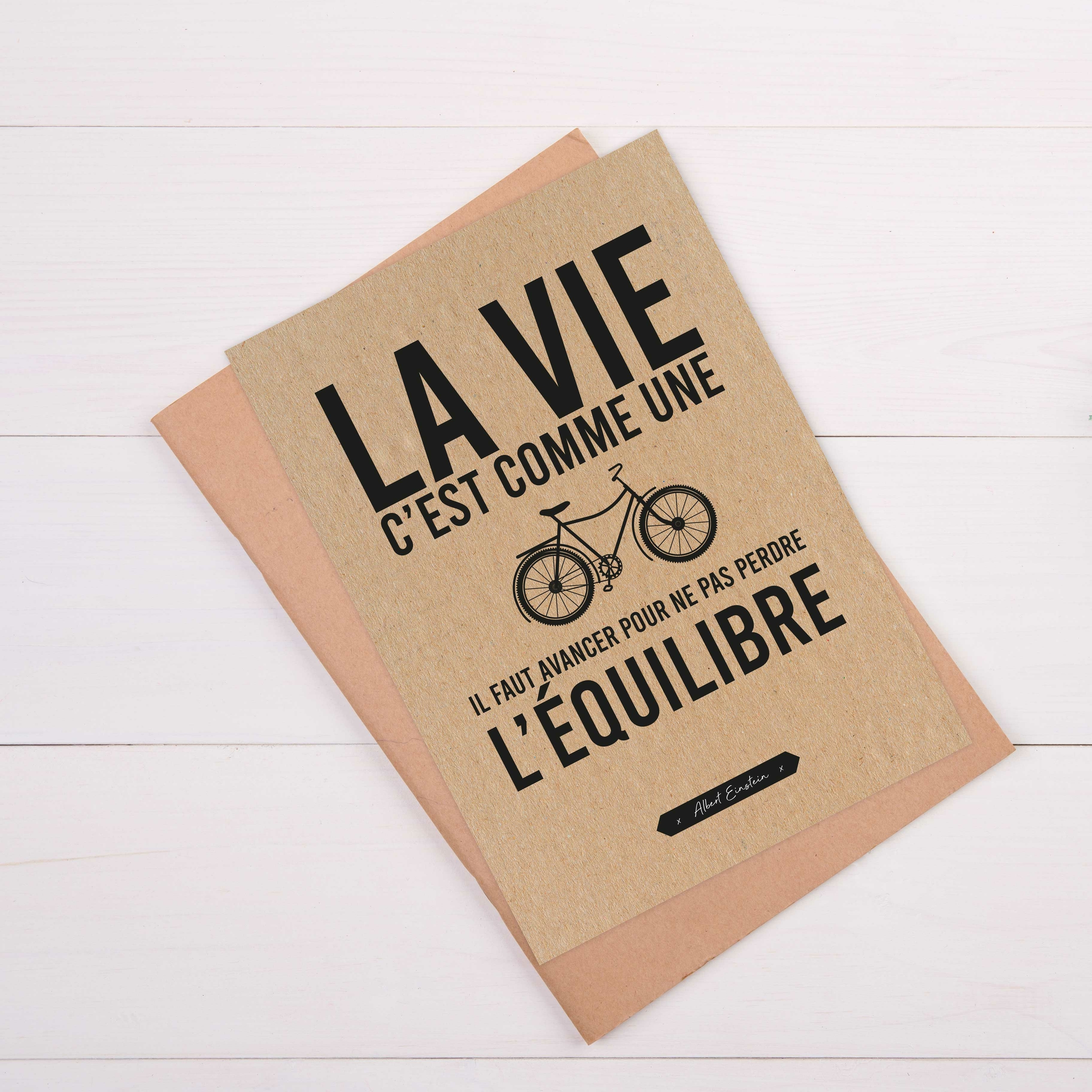 CARTE-VIE-BICYCLETTE-ENVELOPPE-KRAFT