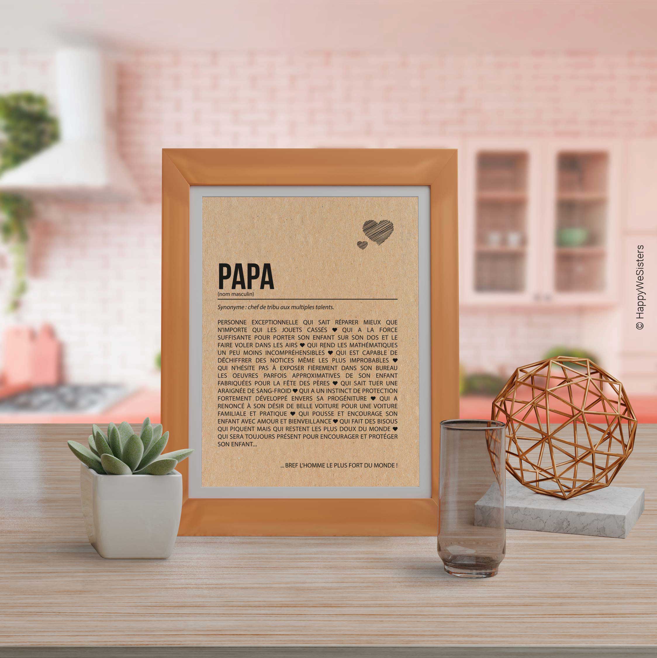 CARTE-PAPA-ENCADREE