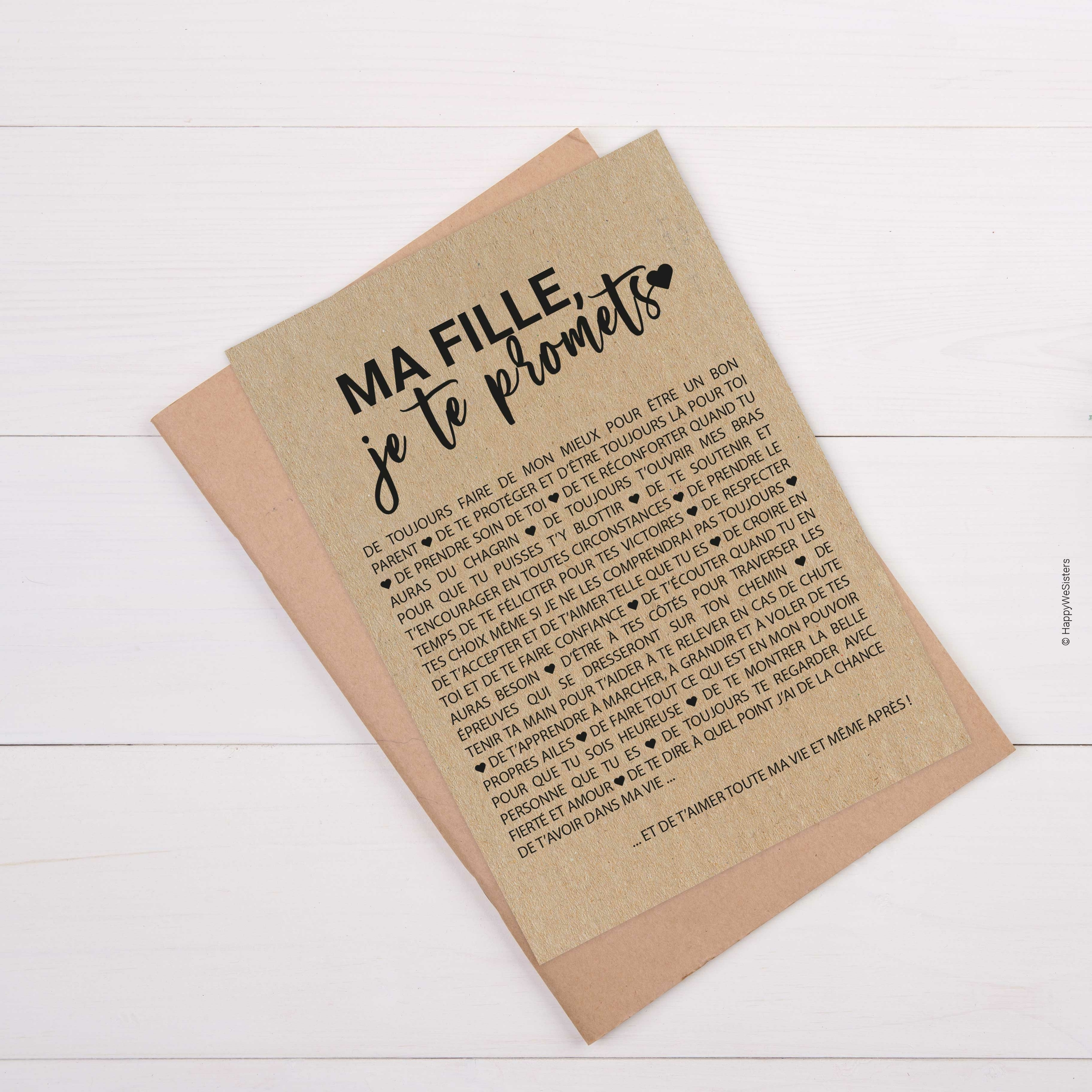 CARTE-MA-FILLE-ENVELOPPE-KRAFT