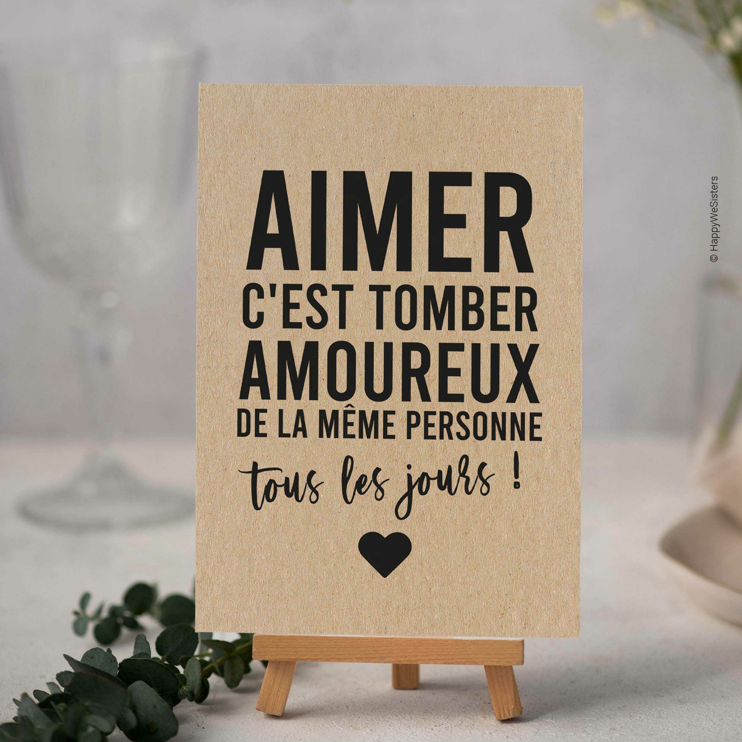 CARRTE-AIMER-CHEVALET