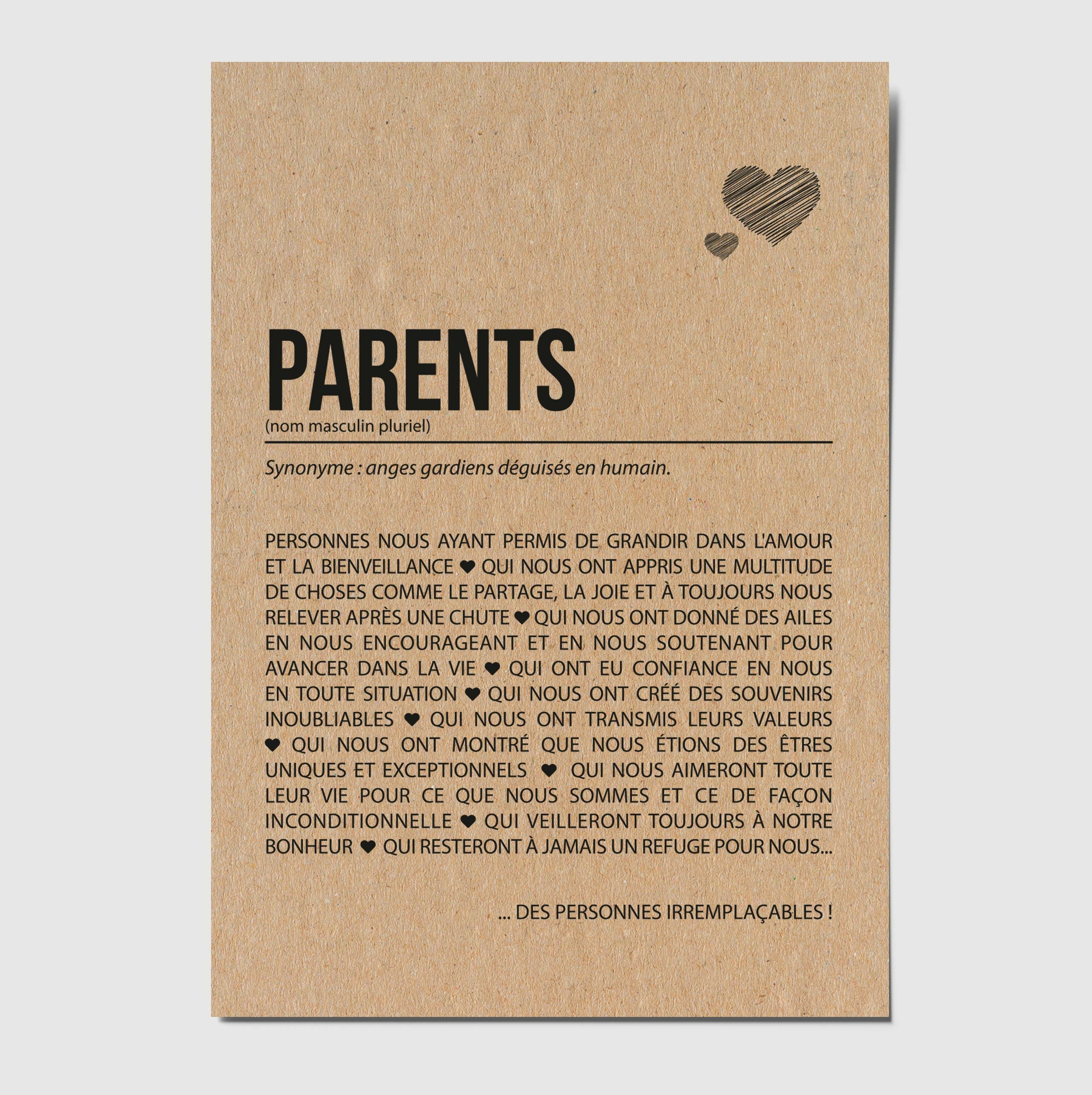 Carte définition parents