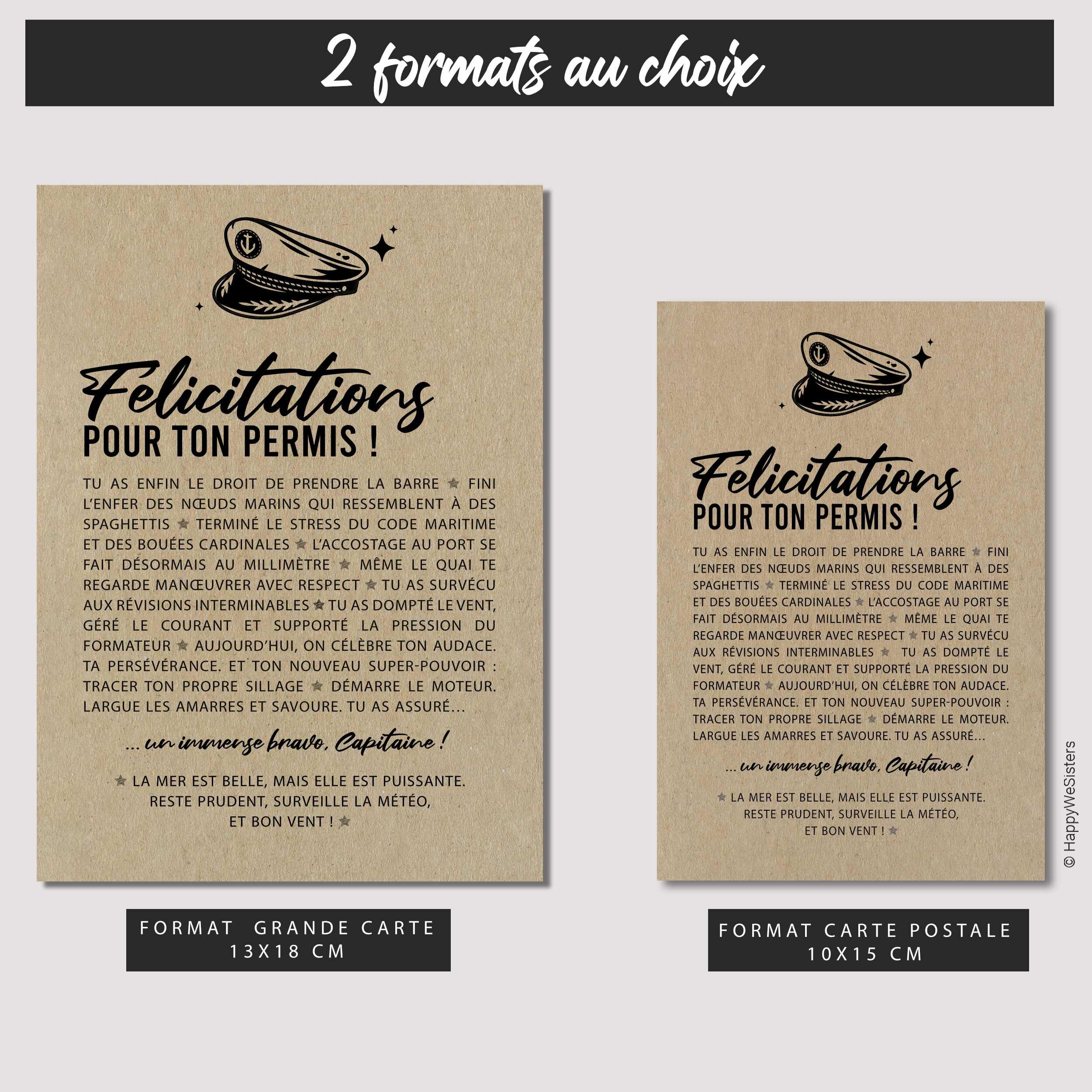 GABARIT 2 CARTES - PERMIS BATEAU