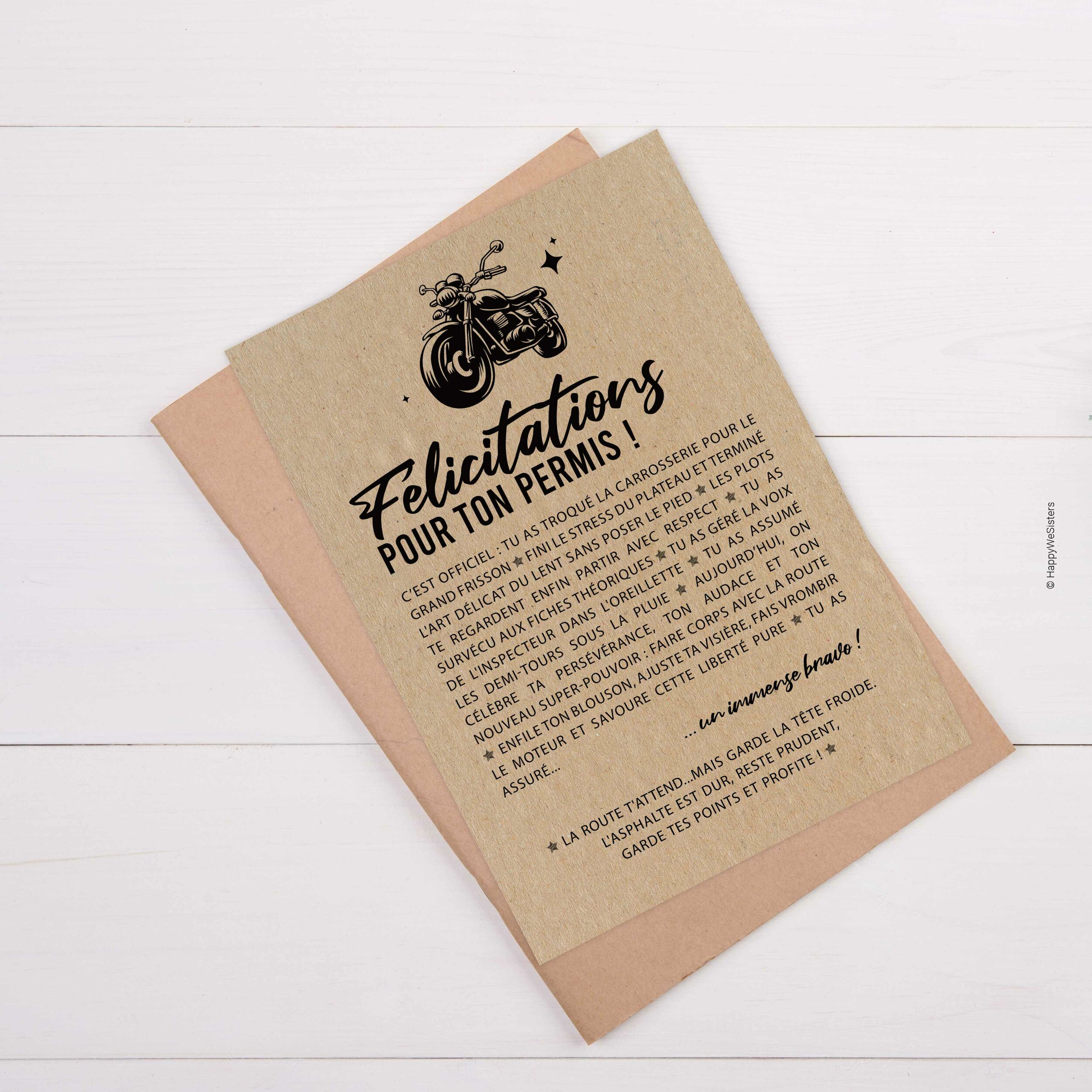 MOCKUP - ENVELOPPE - PERMIS MOTO