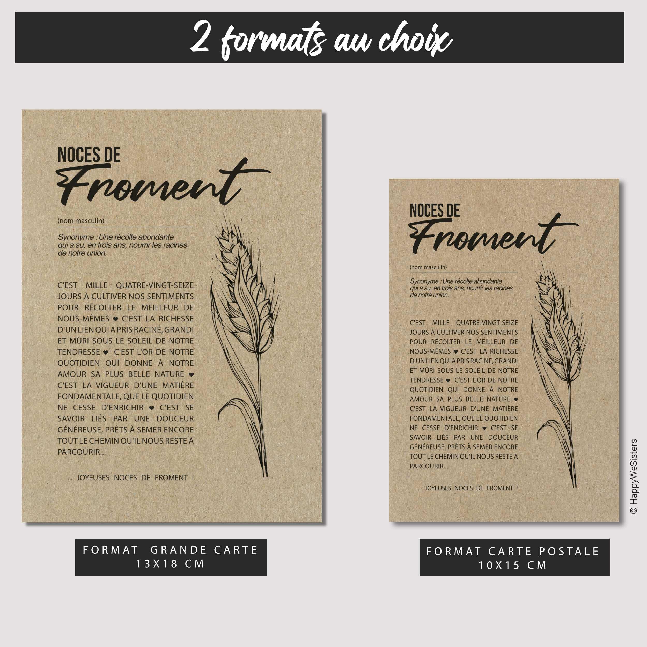 GABARIT 2 CARTES - FROMENT
