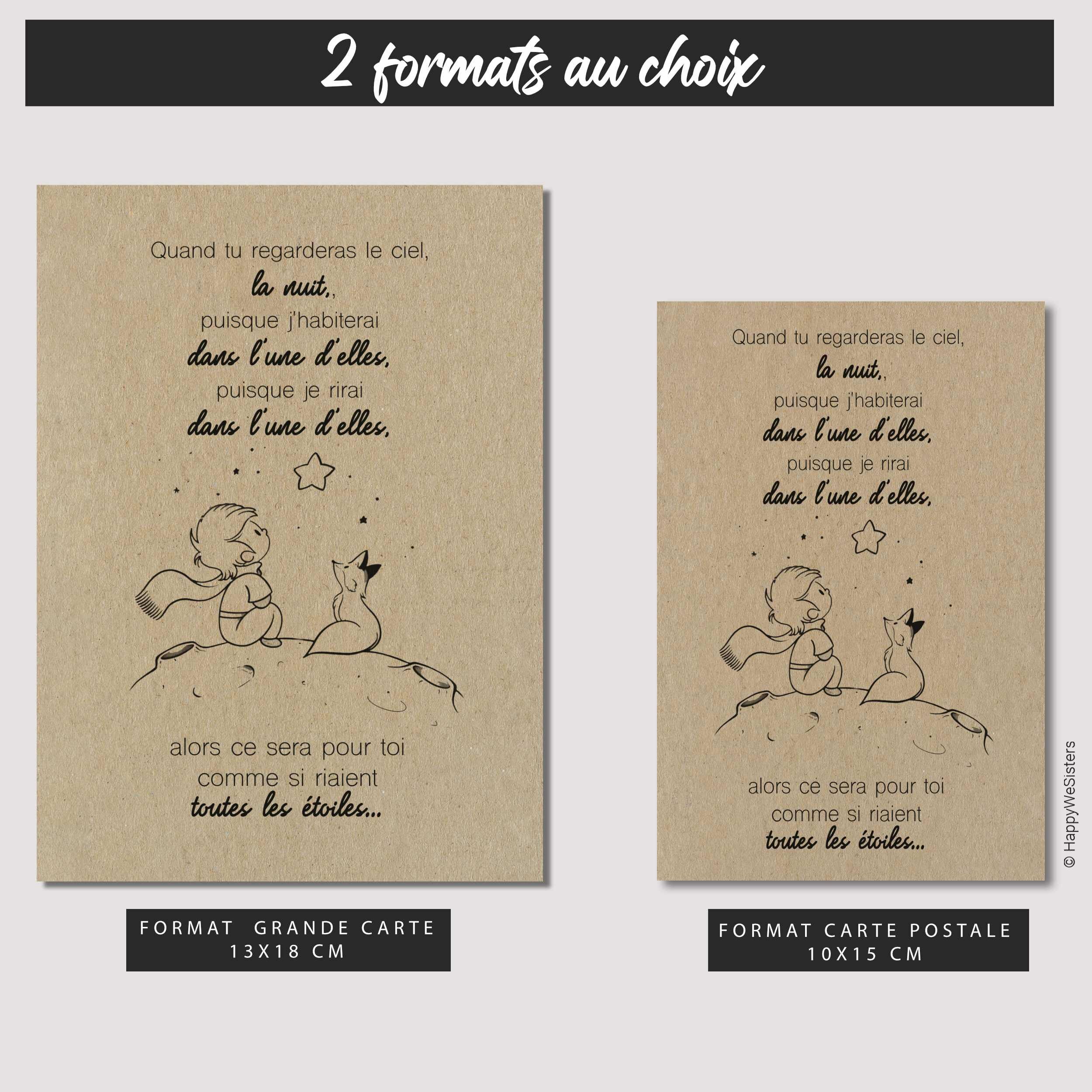 GABARIT 2 CARTES - DEUIL PETIT PRINCE