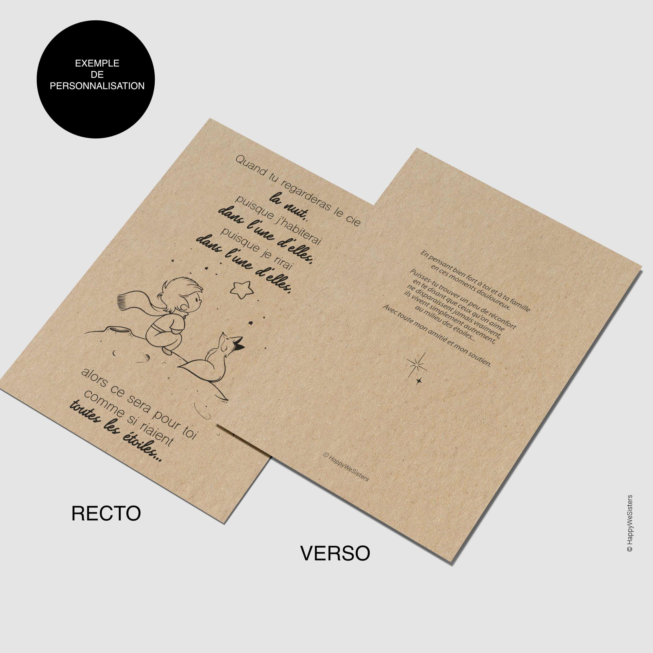 RECTO VERSO - DEUIL PETIT PRINCE