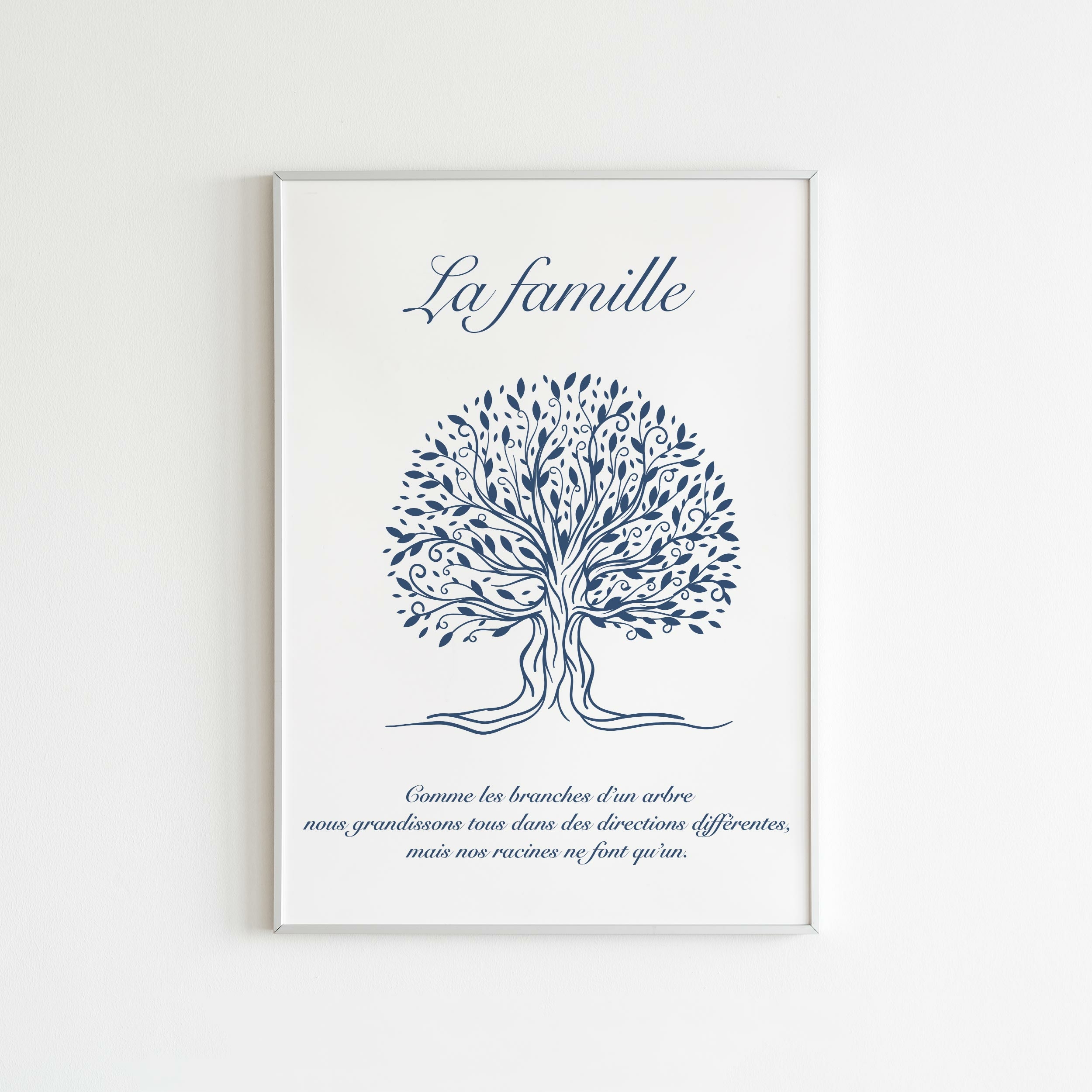 Affiche de bois citation famille, Un jour on rencontre une