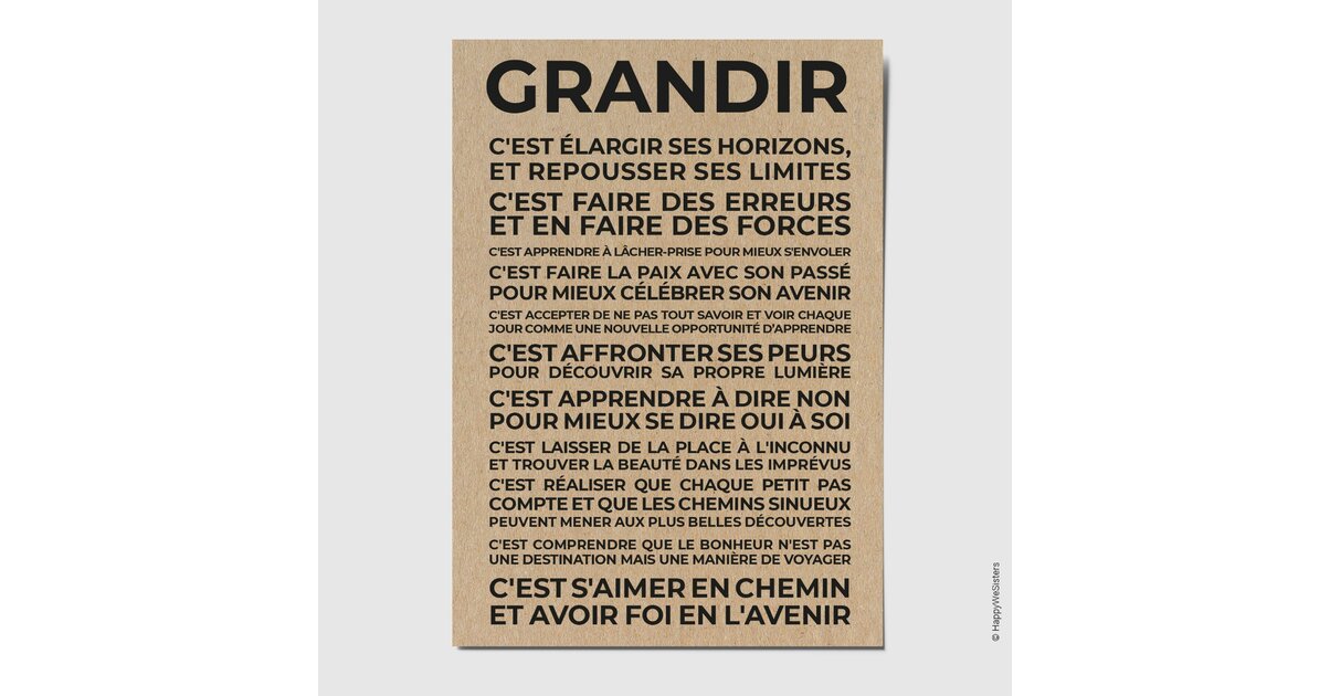 Grandir - carte de motivation - CARTES PAR OCCASION/ENCOURAGEMENTS ...