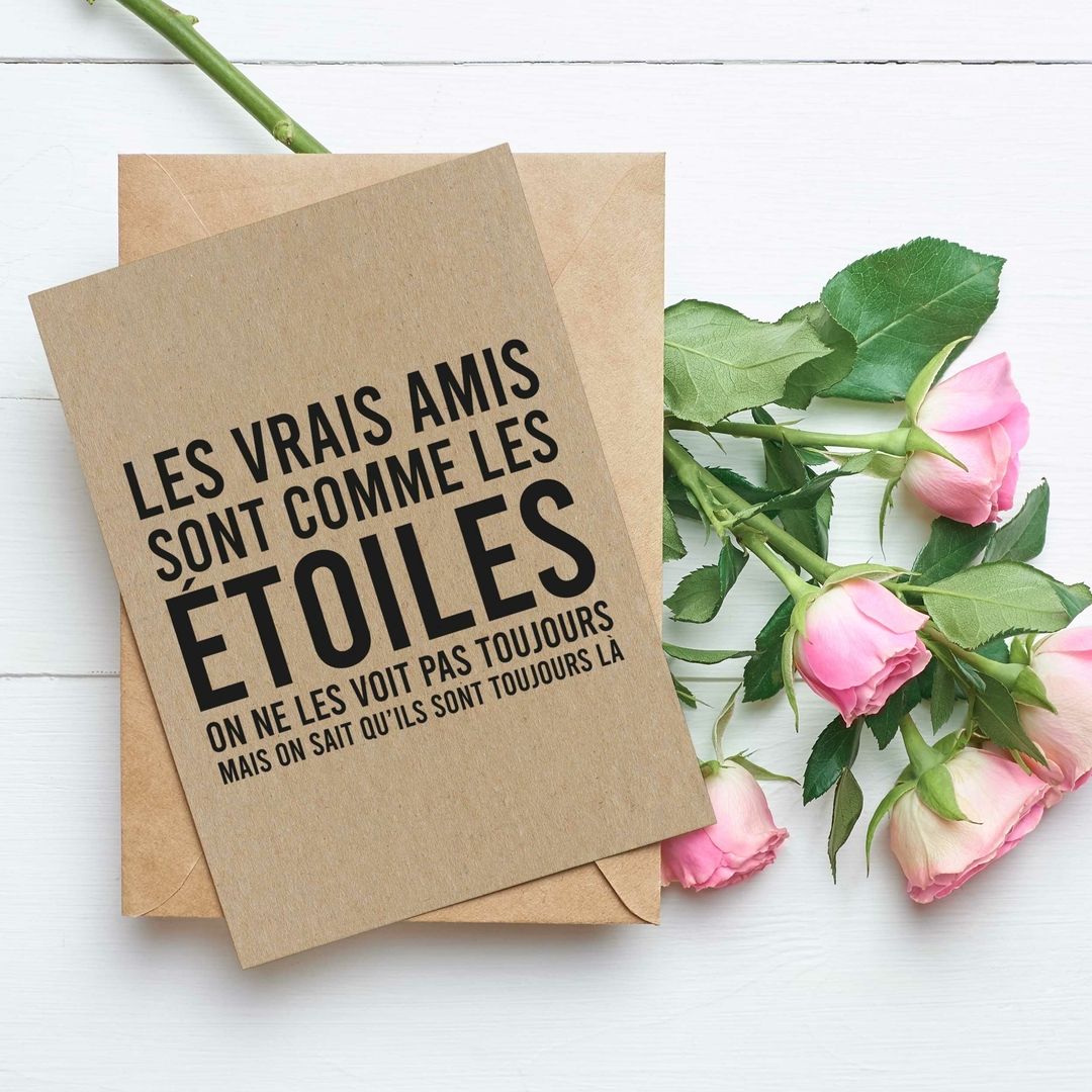 Plaque Citation "amis" - Panneau Déco Blanc D'occasion
