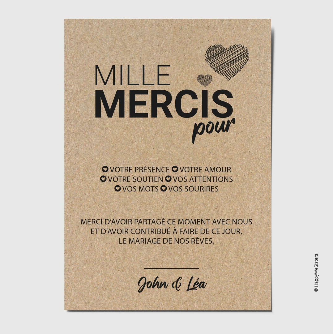 mille et un mercis mariage