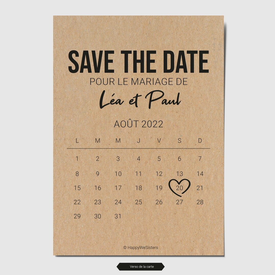Save The date mariage - happywesisters